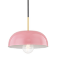 Mitzi Avery Aged Brass/pink 11W x 6H Pendant
