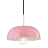 Mitzi Avery Aged Brass/pink 11W x 6H Pendant