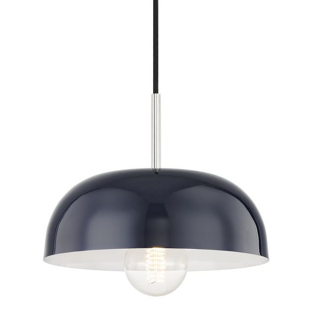 Mitzi Avery Polished Nickel/navy 11W x 6H Pendant