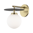 Mitzi Ellis Aged Brass/black 7W x 8.75H Wall Sconce