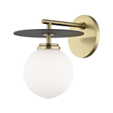 Mitzi Ellis Aged Brass/black 7W x 8.75H Wall Sconce