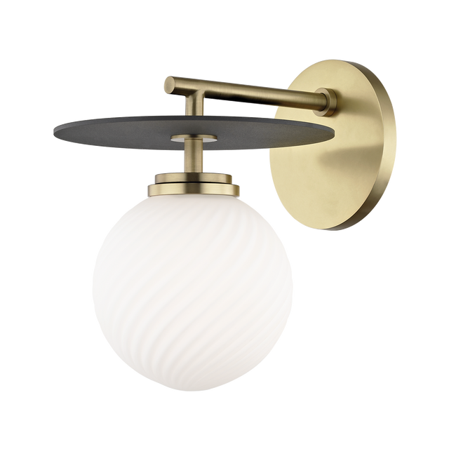 Mitzi Ellis Aged Brass/black 7W x 8.75H Wall Sconce