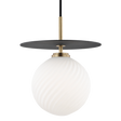 Mitzi Ellis Aged Brass/black 10.25W x 12.5H Pendant