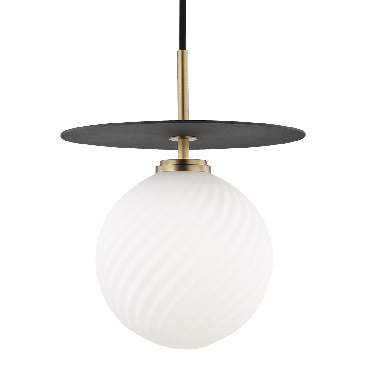 Mitzi Ellis Aged Brass/black 10.25W x 12.5H Pendant