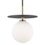 Mitzi Ellis Aged Brass/black 10.25W x 12.5H Pendant