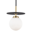 Mitzi Ellis Aged Brass/black 7W x 9.5H Pendant