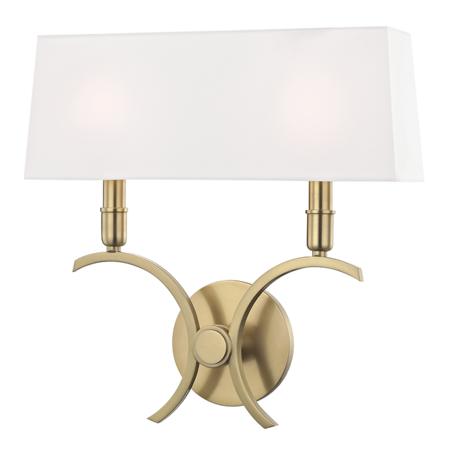 Mitzi Gwen Aged Brass 14.5W x 15H Wall Sconce