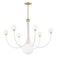Mitzi Coco Aged Brass/soft Off White 39.5W x 29H Chandelier