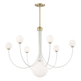 Mitzi Coco Aged Brass/soft Off White 39.5W x 29H Chandelier