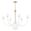 Mitzi Coco Aged Brass/soft Off White 39.5W x 29H Chandelier