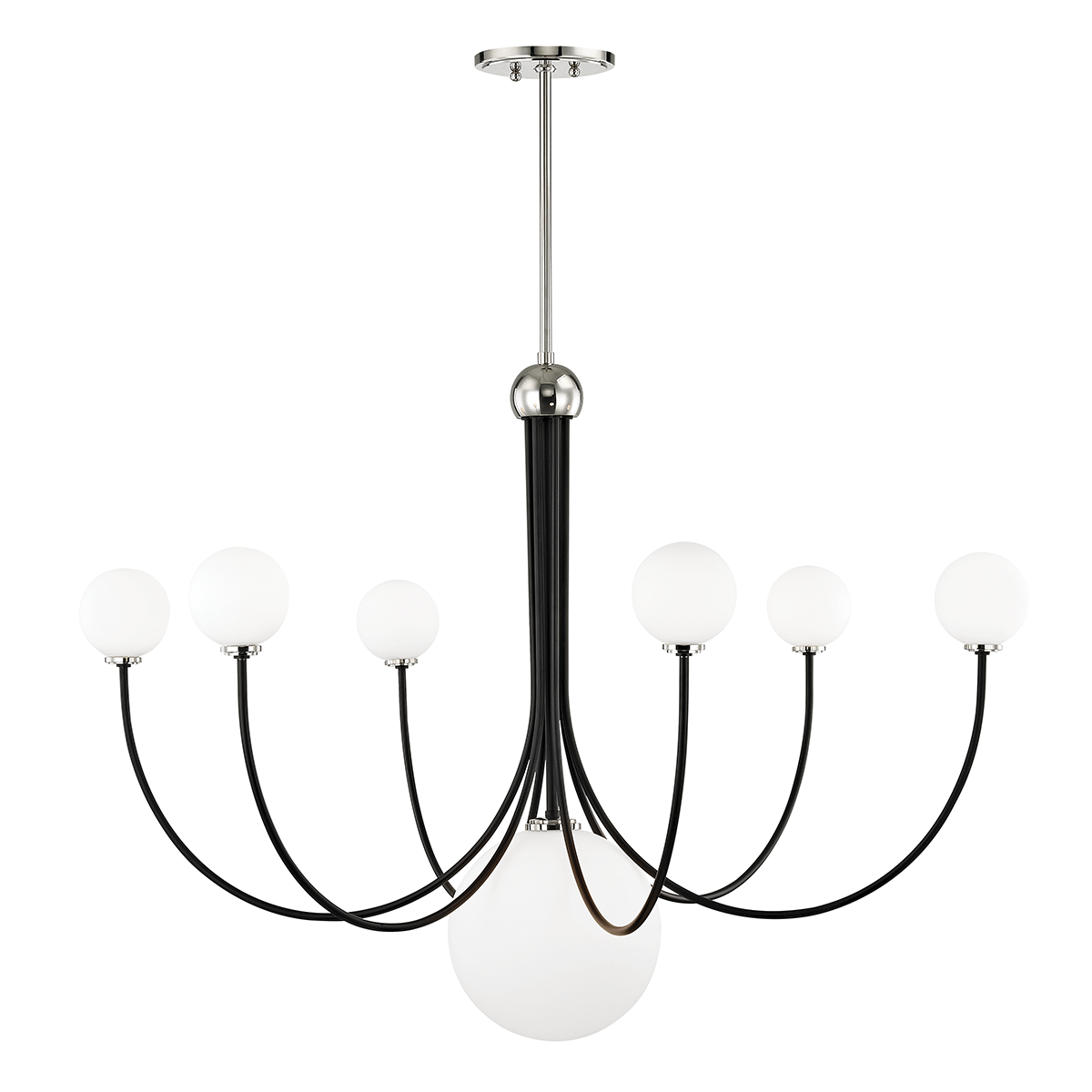 Mitzi Coco Polished Nickel/black 39.5W x 29H Chandelier