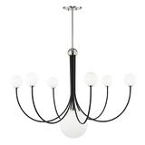 Mitzi Coco Polished Nickel/black 39.5W x 29H Chandelier