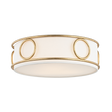 Mitzi Jade Gold Leaf 15.75W x 4.5H Flush Mount