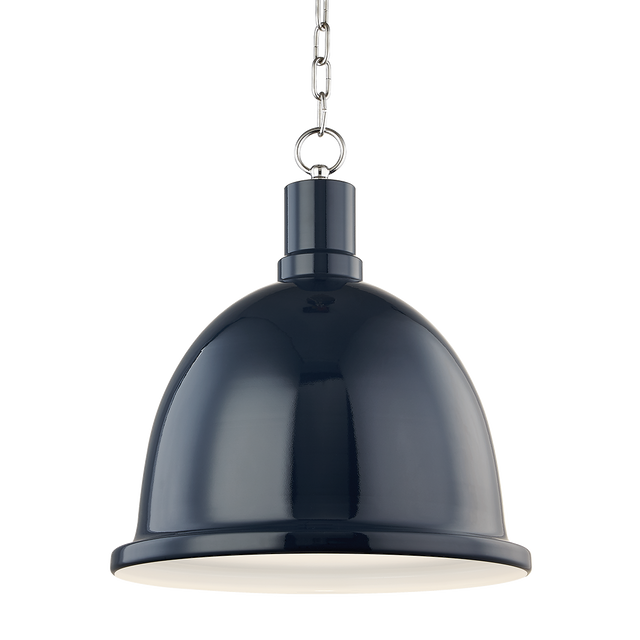 Mitzi Blair Polished Nickel/navy 16W x 18.25H Pendant