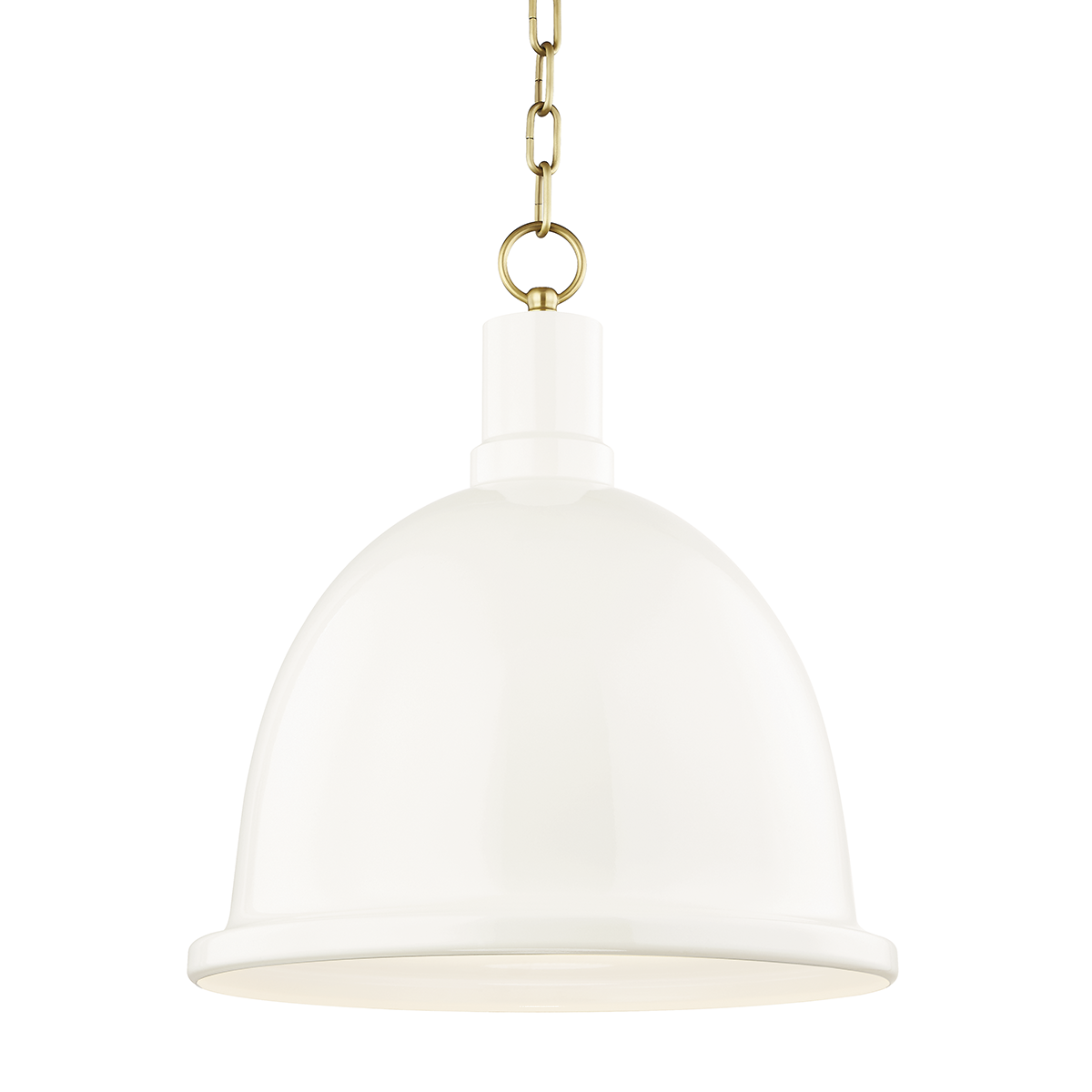 Mitzi Blair Aged Brass/cream 16W x 18.25H Pendant