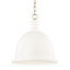 Mitzi Blair Aged Brass/cream 16W x 18.25H Pendant