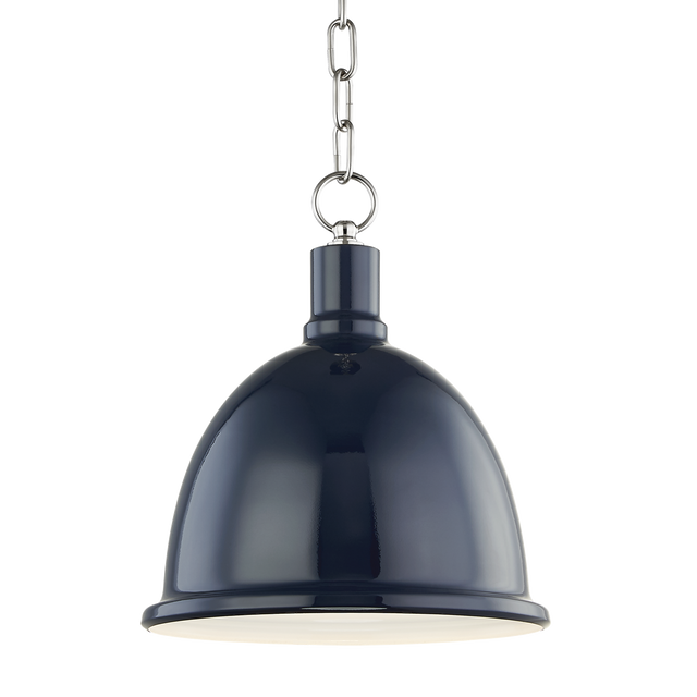 Mitzi Blair Polished Nickel/navy 11W x 12.5H Pendant