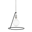 Mitzi Dana Polished Nickel/black 11.75W x 12H Pendant