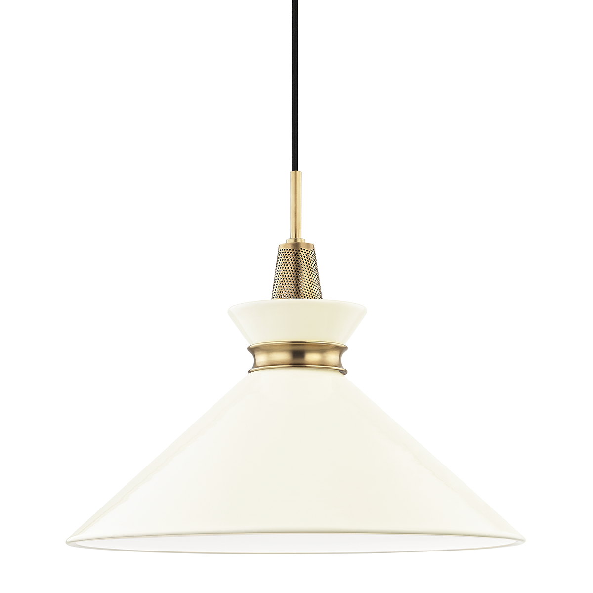 Mitzi Kiki Aged Brass/cream 18W x 15.25H Pendant
