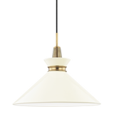 Mitzi Kiki Aged Brass/cream 18W x 15.25H Pendant