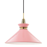 Mitzi Kiki Aged Brass/pink 18W x 15.25H Pendant