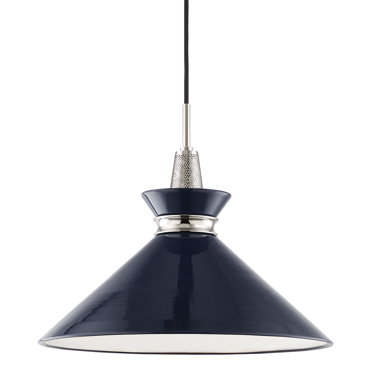 Mitzi Kiki Polished Nickel/navy 18W x 15.25H Pendant