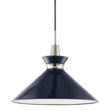 Mitzi Kiki Polished Nickel/navy 18W x 15.25H Pendant