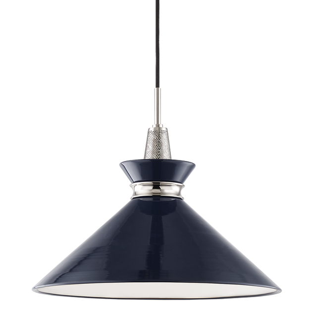 Mitzi Kiki Polished Nickel/navy 18W x 15.25H Pendant