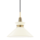 Mitzi Kiki Aged Brass/cream 14W x 13.25H Pendant