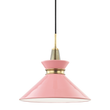 Mitzi Kiki Aged Brass/pink 14W x 13.25H Pendant