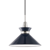 Mitzi Kiki Polished Nickel/navy 14W x 13.25H Pendant
