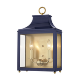Mitzi Leigh Aged Brass/navy 11.25W x 18.75H Wall Sconce