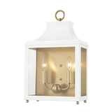 Mitzi Leigh Aged Brass/soft Off White 11.25W x 18.75H Wall Sconce
