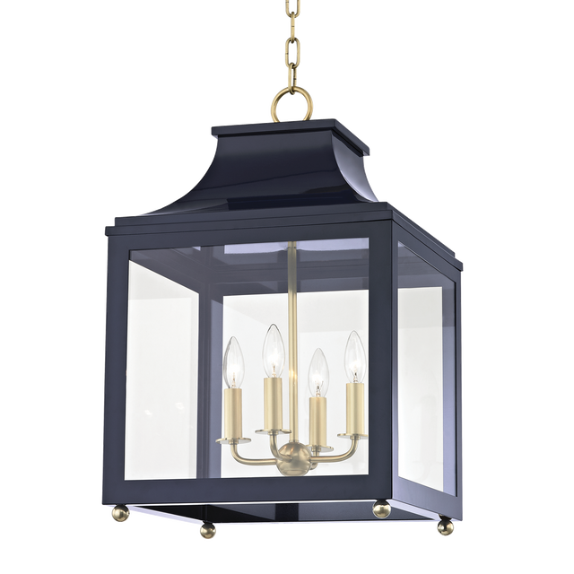 Mitzi Leigh Aged Brass/navy 16W x 25H Candleholder