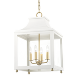 Mitzi Leigh Aged Brass/soft Off White 16W x 25H Candleholder