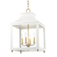 Mitzi Leigh Aged Brass/soft Off White 16W x 25H Candleholder