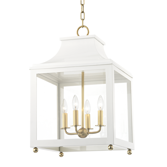Mitzi Leigh Aged Brass/soft Off White 16W x 25H Candleholder