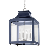 Mitzi Leigh Polished Nickel/navy 16W x 25H Candleholder