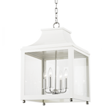 Mitzi Leigh Polished Nickel/white 16W x 25H Candleholder
