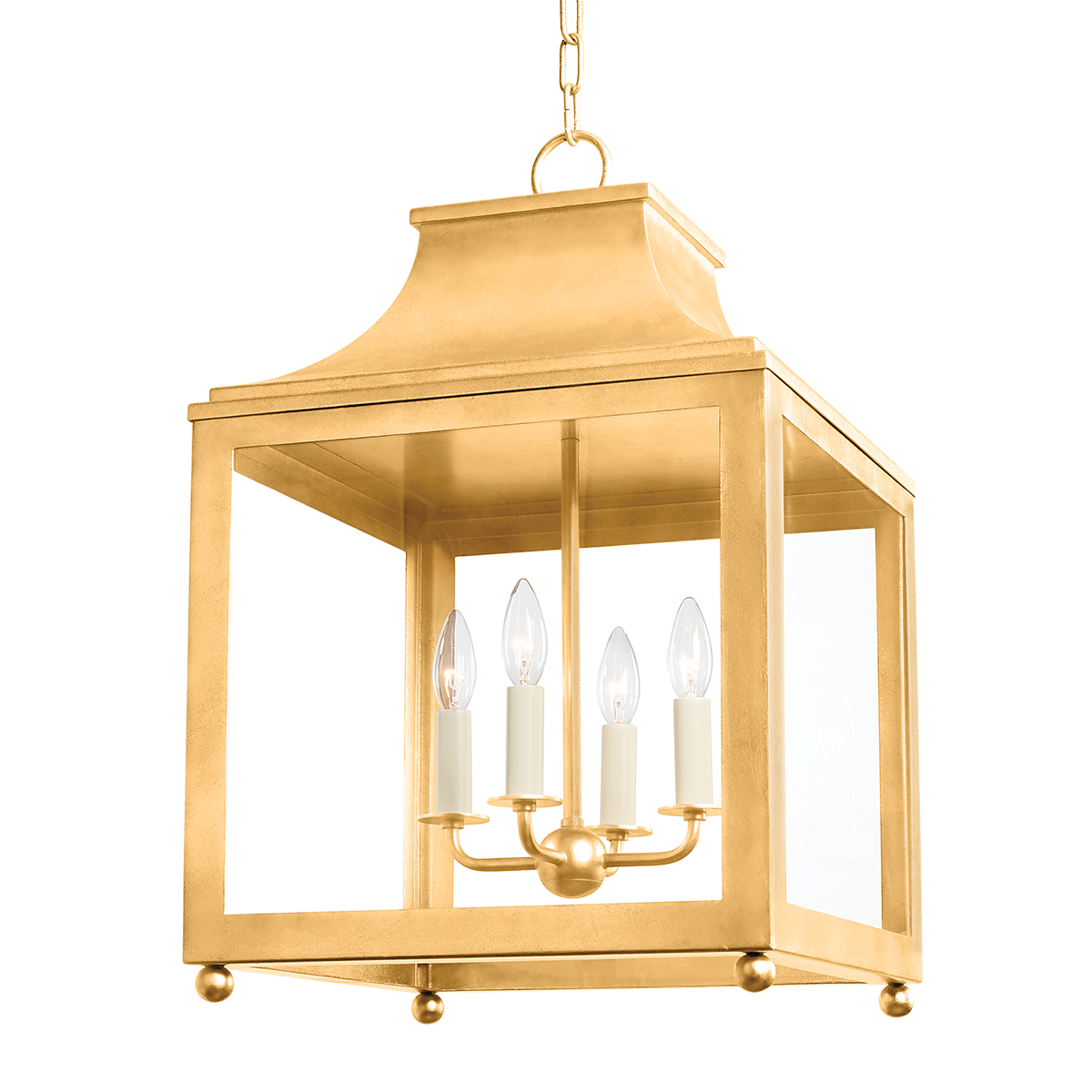 Mitzi Leigh Vintage Gold Leaf 16W x 25H Pendant