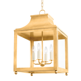 Mitzi Leigh Vintage Gold Leaf 16W x 25H Pendant