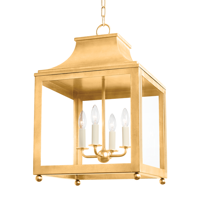Mitzi Leigh Vintage Gold Leaf 16W x 25H Pendant