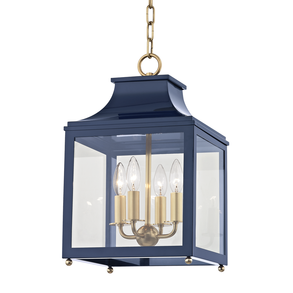 Mitzi Leigh Aged Brass/navy 11.25W x 18.75H Candleholder