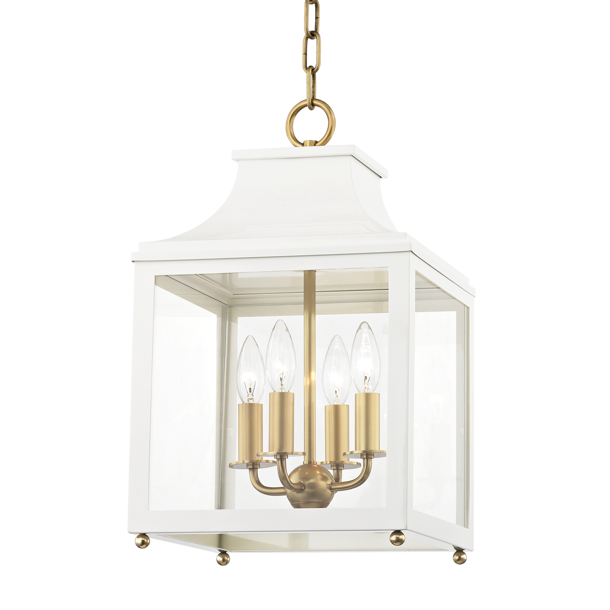 Mitzi Leigh Aged Brass/soft Off White 11.25W x 18.75H Candleholder