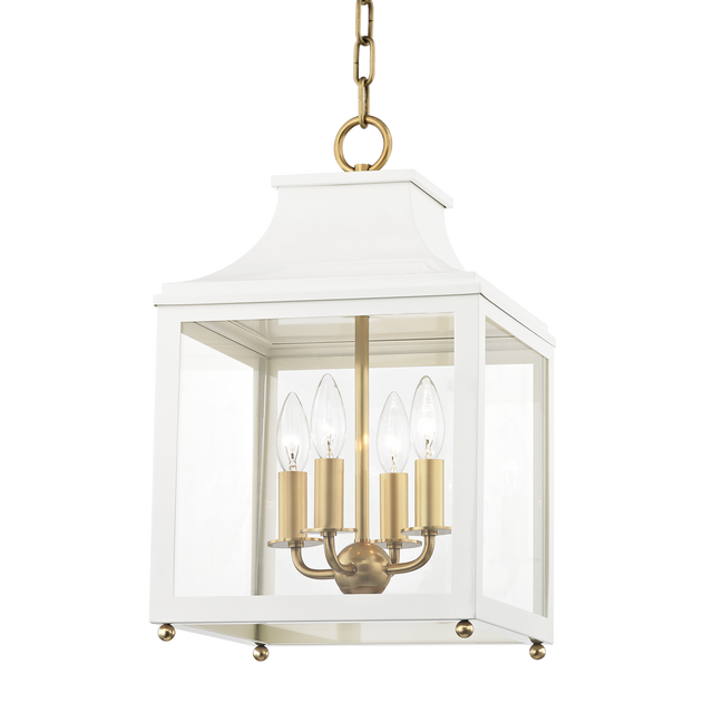 Mitzi Leigh Aged Brass/soft Off White 11.25W x 18.75H Candleholder