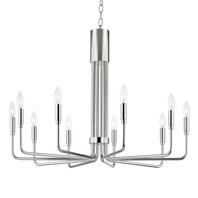 Mitzi Brigitte Polished Nickel 31.75W x 24H Chandelier