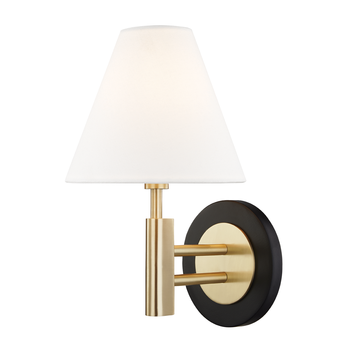 Mitzi Robbie Aged Brass/black 7.5W x 12H Wall Sconce