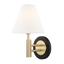 Mitzi Robbie Aged Brass/black 7.5W x 12H Wall Sconce