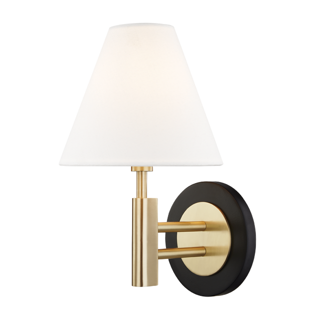 Mitzi Robbie Aged Brass/black 7.5W x 12H Wall Sconce