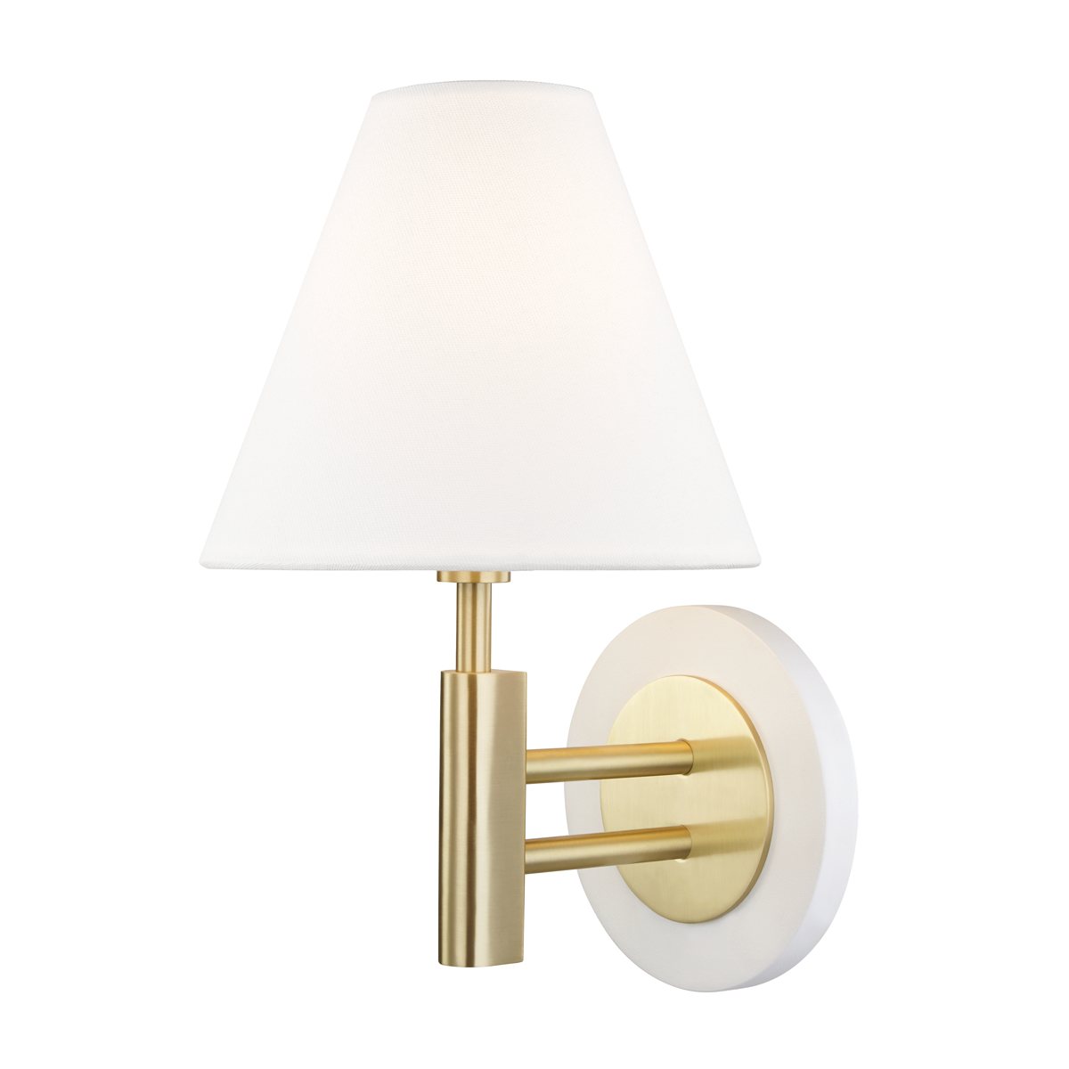Mitzi Robbie Aged Brass/soft Off White 7.5W x 12H Wall Sconce